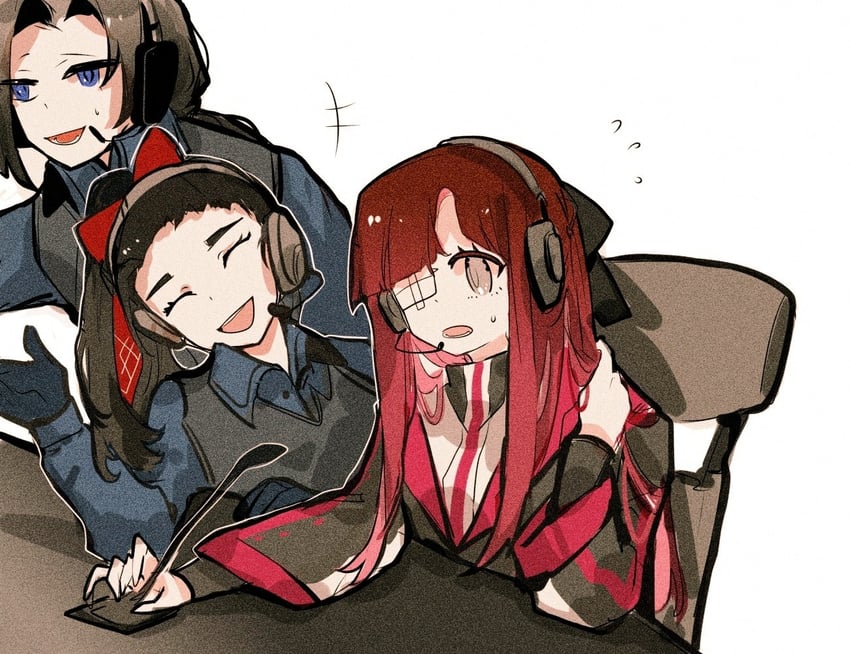 yuri, saude, and effie (project moon and 1 more) drawn by aislan
