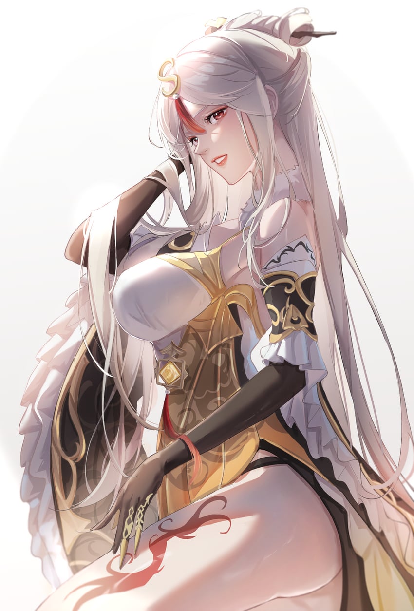 ningguang (genshin impact) drawn by cain_art811