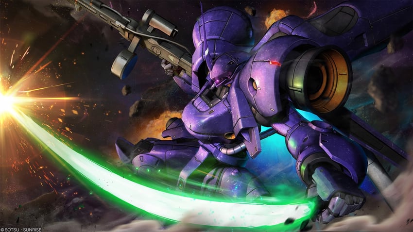 kampfer and kampfer high mobility type (gundam and 3 more) drawn by tenjin_hidetaka