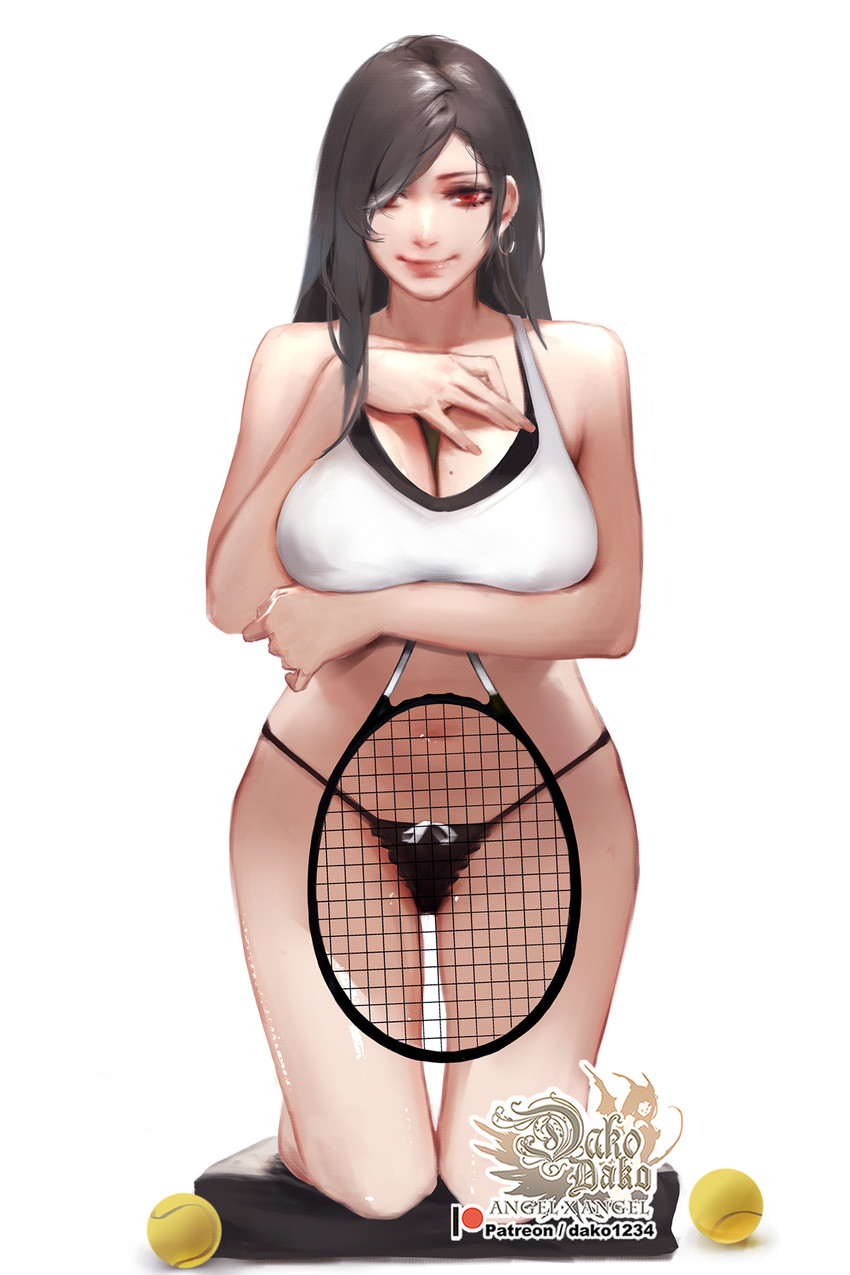 tifa lockhart (final fantasy and 1 more) drawn by hu_dako