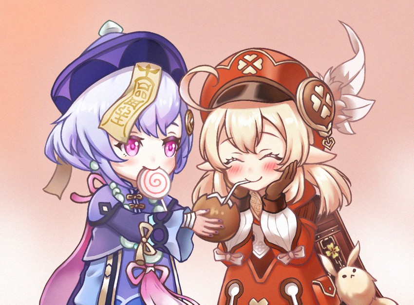 klee, qiqi, and dodoco (genshin impact) drawn by hisou_no_hikari