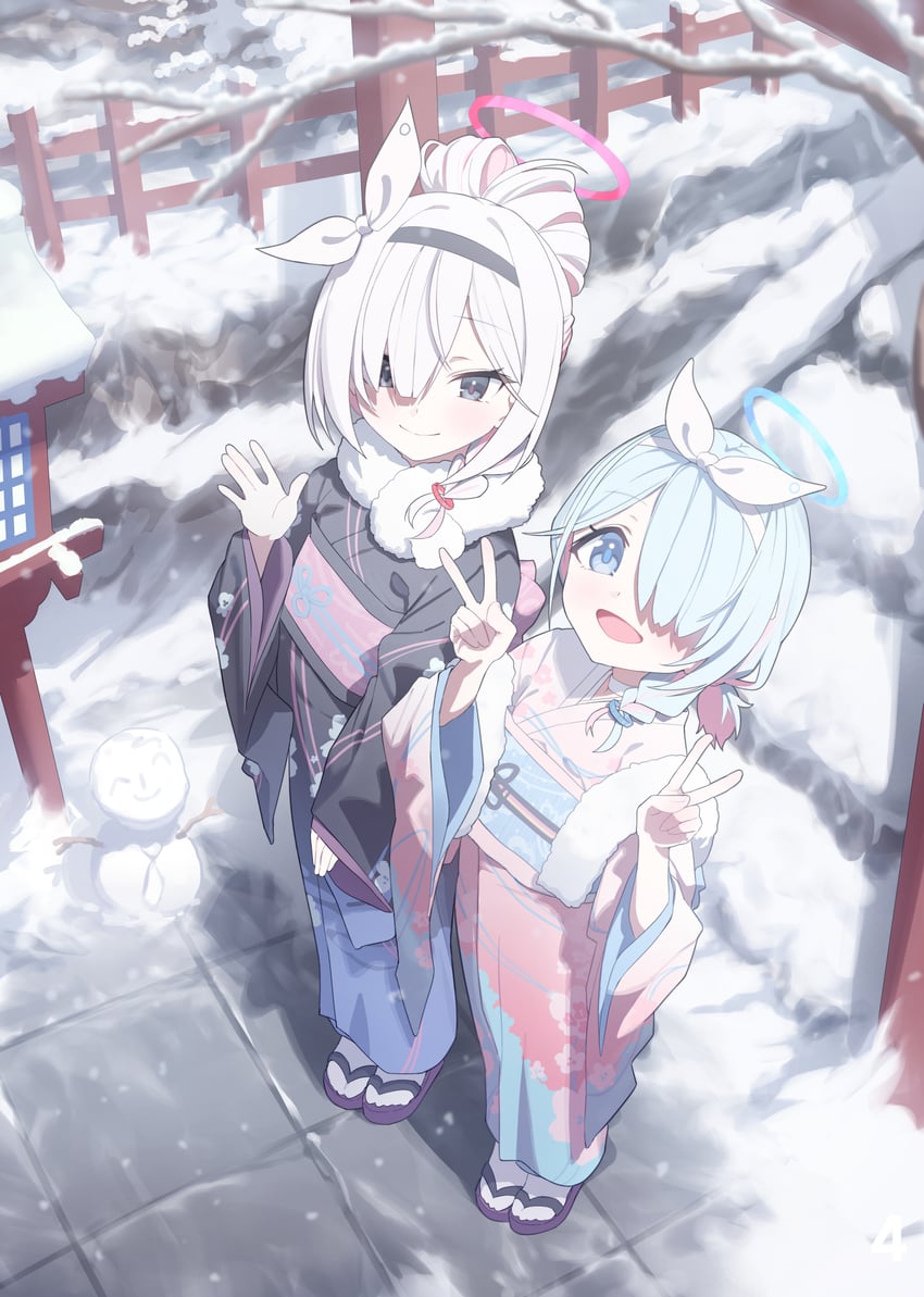 sensei, doodle sensei, arona, and plana (blue archive) drawn by applepie_(12711019)