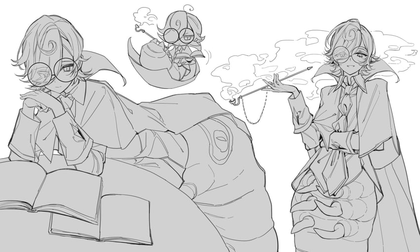 espresso cookie and caterpillar (cookie run and 2 more) drawn by tuko