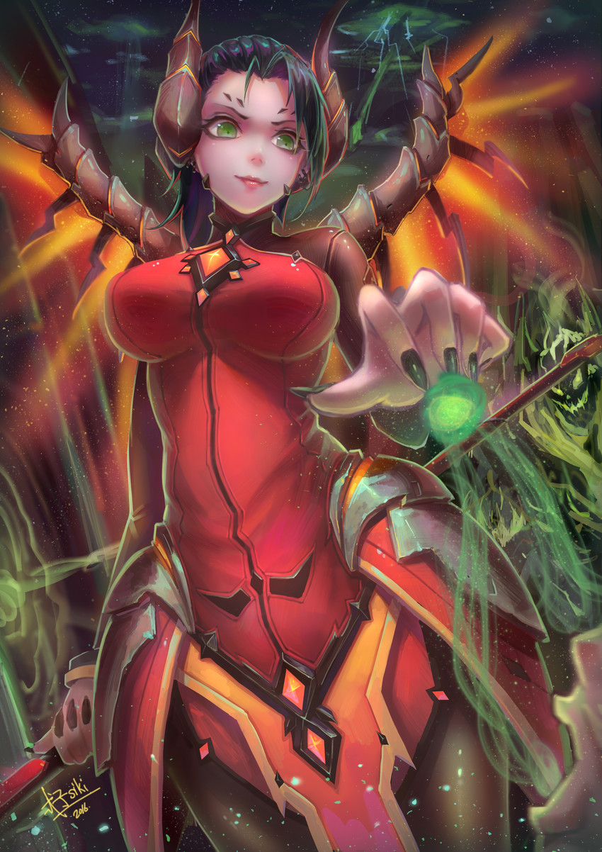 mercy and devil mercy (overwatch and 1 more) drawn by shizi_shizi
