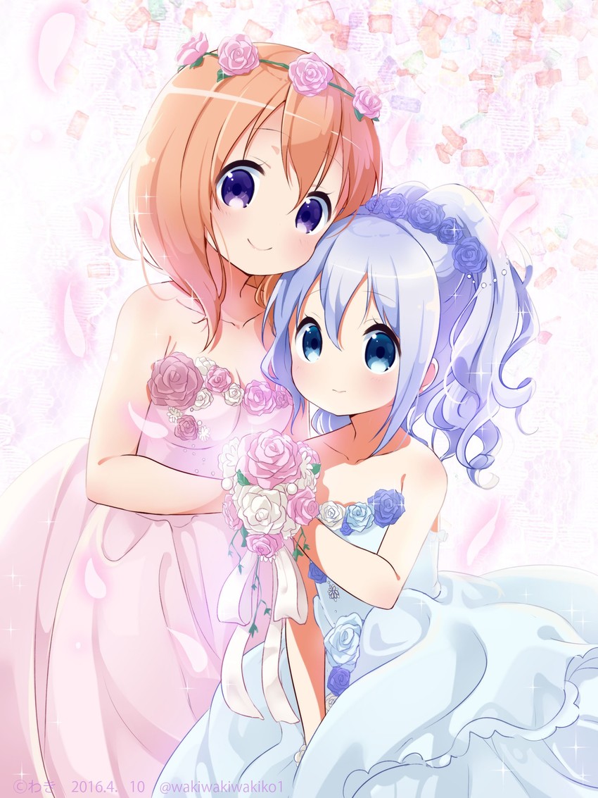 kafuu chino and hoto cocoa (gochuumon wa usagi desu ka?) drawn by neki_(wakiko)