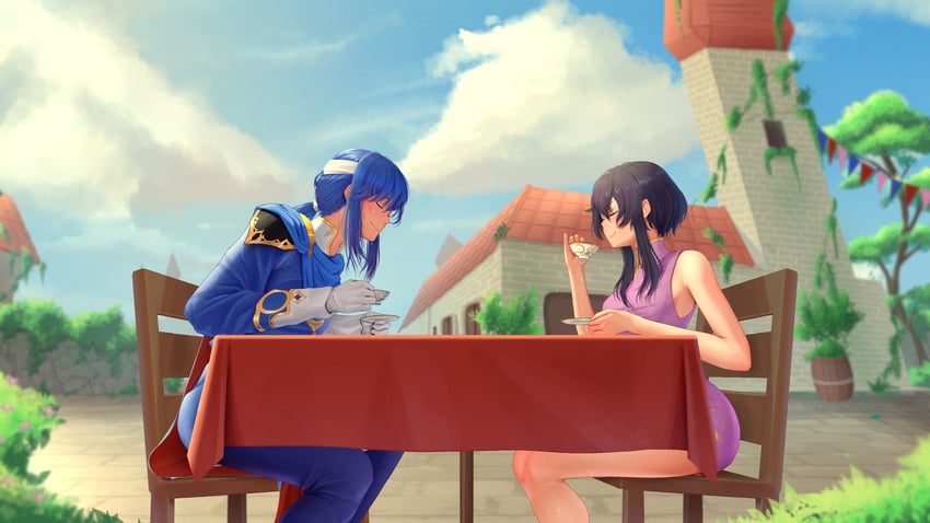 seliph and larcei (fire emblem and 1 more) drawn by dagudr