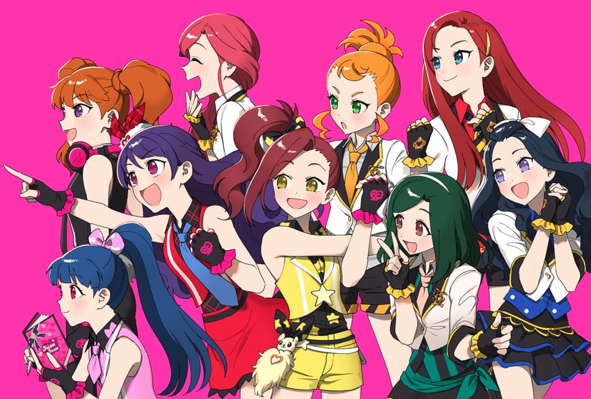 ageha mia, miyama reina, ooruri ayami, shijimi karin, hye in, and 4 more (pretty series and 2 more) drawn by oshiri_(o4ritarou)