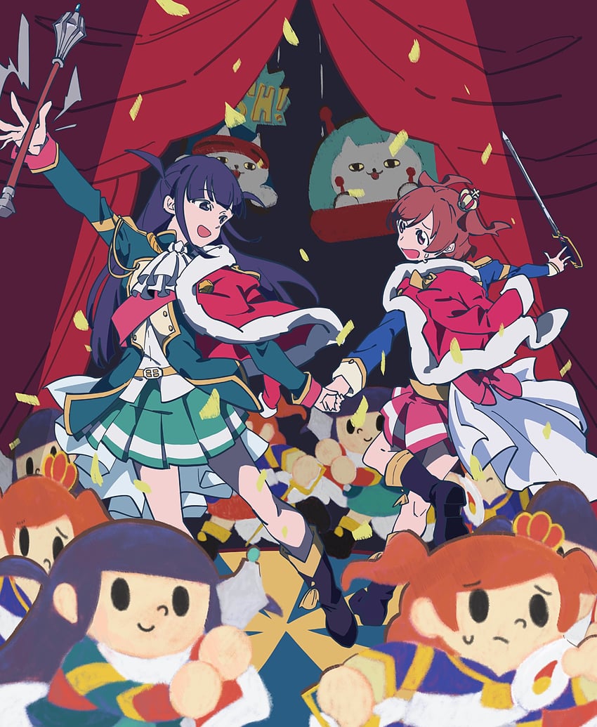 aijou karen and tsuyuzaki mahiru (shoujo kageki revue starlight) drawn by poniponinohamu