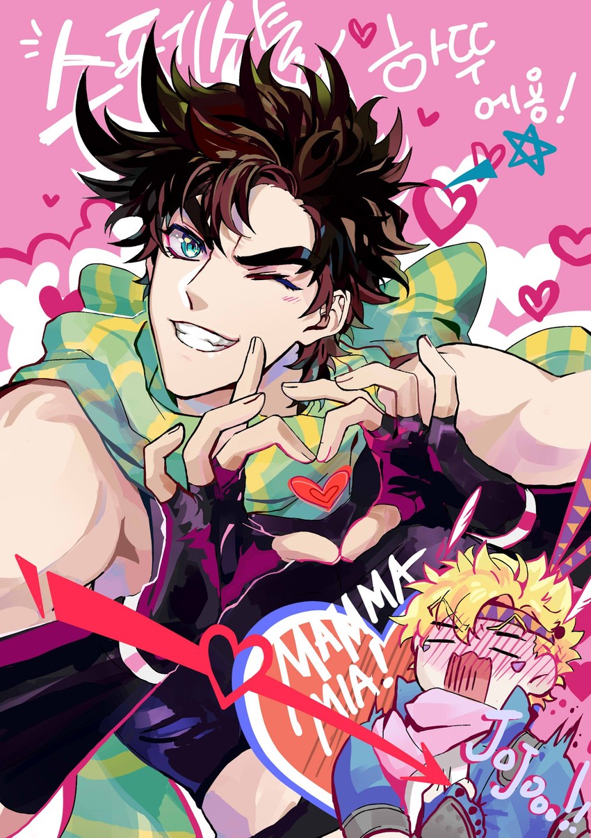 joseph joestar and caesar anthonio zeppeli (jojo no kimyou na bouken and 1 more) drawn by nigelungdayo