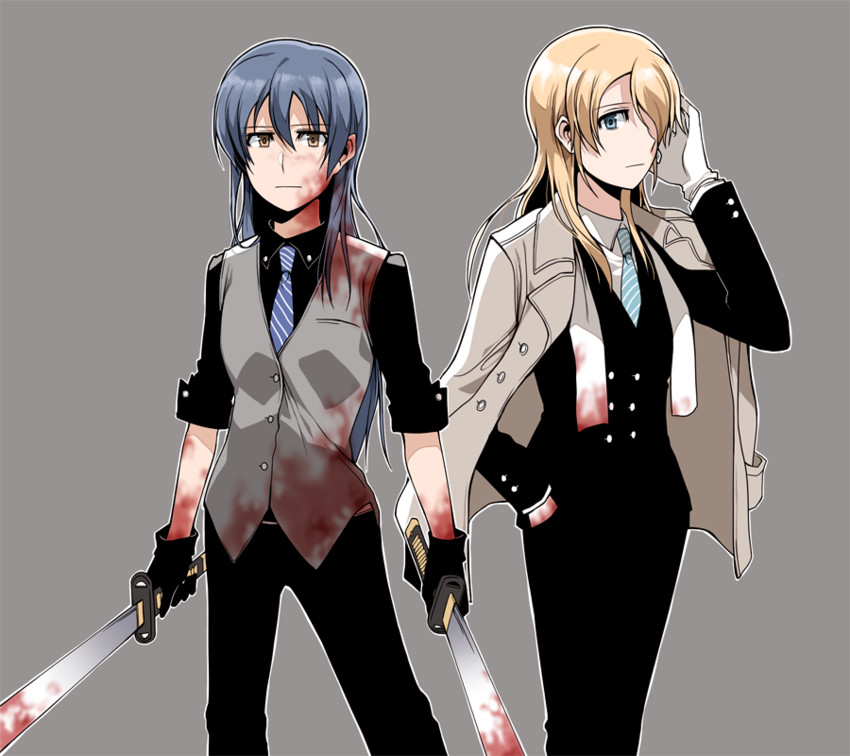 sonoda umi and ayase eli (love live! and 1 more) drawn by clipe