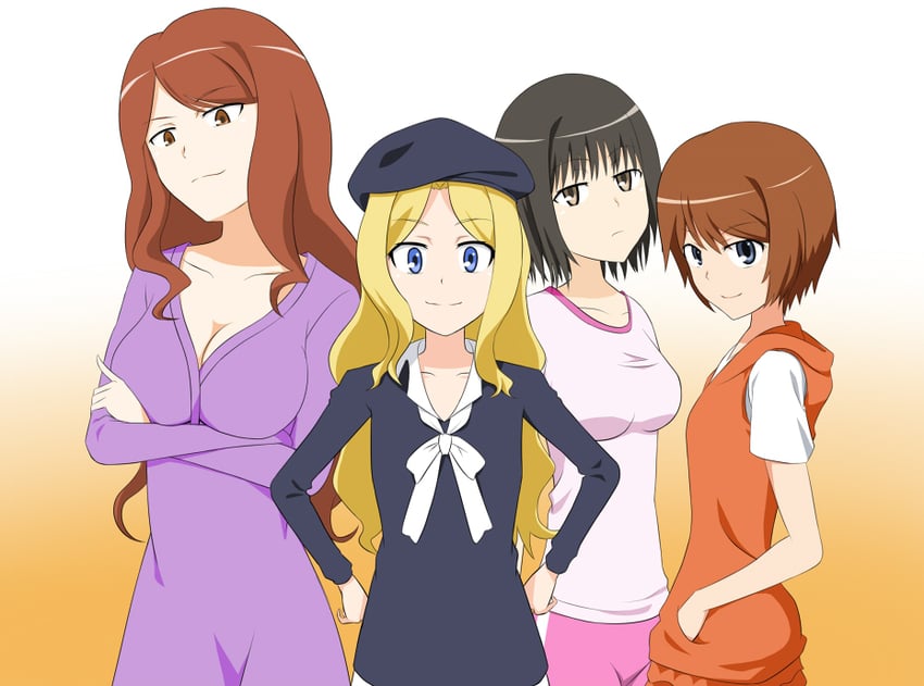 mugino shizuri, frenda seivelun, kinuhata saiai, and takitsubo rikou (toaru majutsu no index and 2 more) drawn by jack-barro