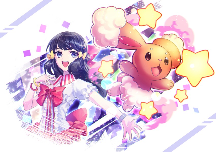 dawn and buneary (pokemon and 1 more) drawn by akihorisu