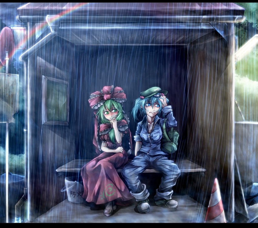 kawashiro nitori and kagiyama hina (touhou) drawn by ryuuichi_(f_dragon)