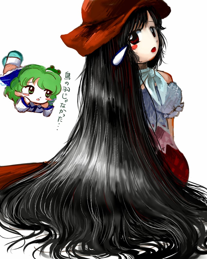 kochiya sanae and kurokoma saki (original and 1 more) drawn by rusuban_(yakumora_n)