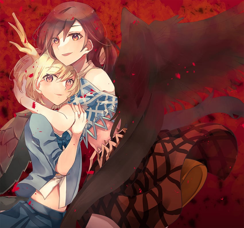 kicchou yachie and kurokoma saki (touhou) drawn by atoki
