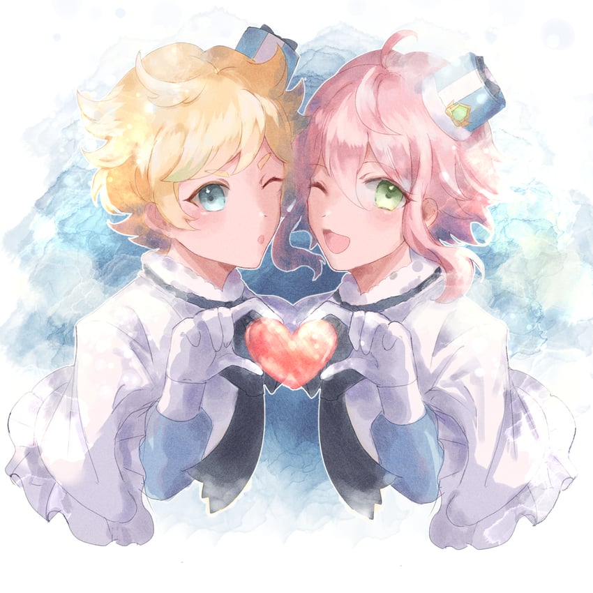 himemiya tori and harukawa sora (ensemble stars!) drawn by ntec231