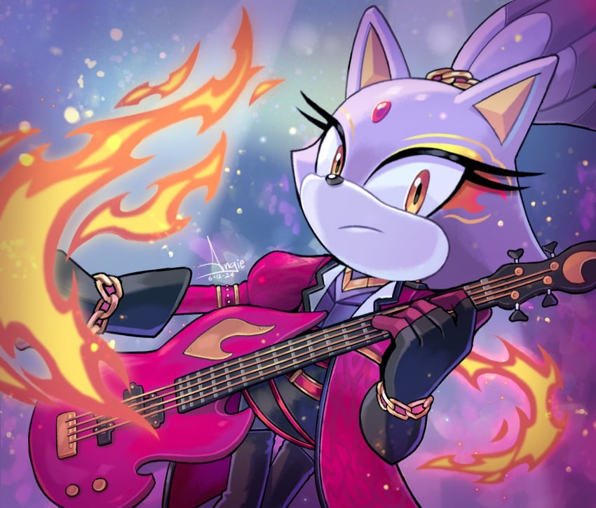 blaze the cat (sonic and 1 more) drawn by angiethecat
