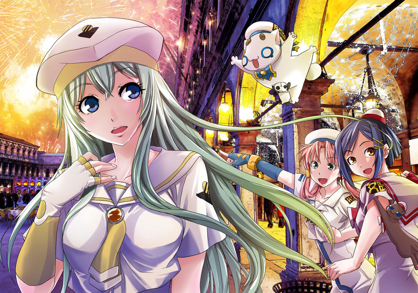 mizunashi akari, alice carroll, aika granzchesta, and aria pokoteng (aria) drawn by pnhikaru