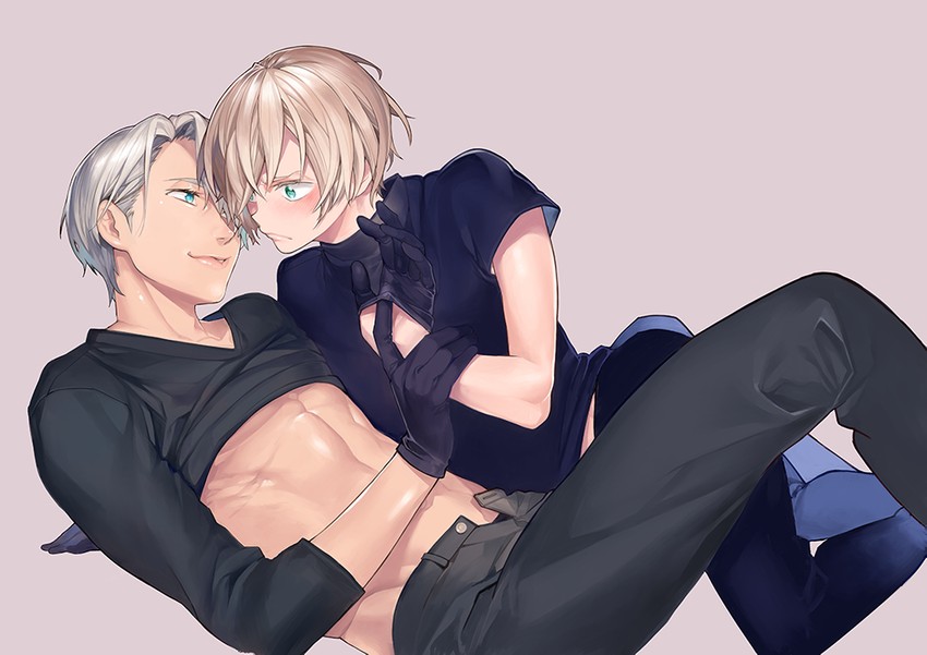viktor nikiforov and yuri plisetsky (yuri!!! on ice) drawn by megumi-square