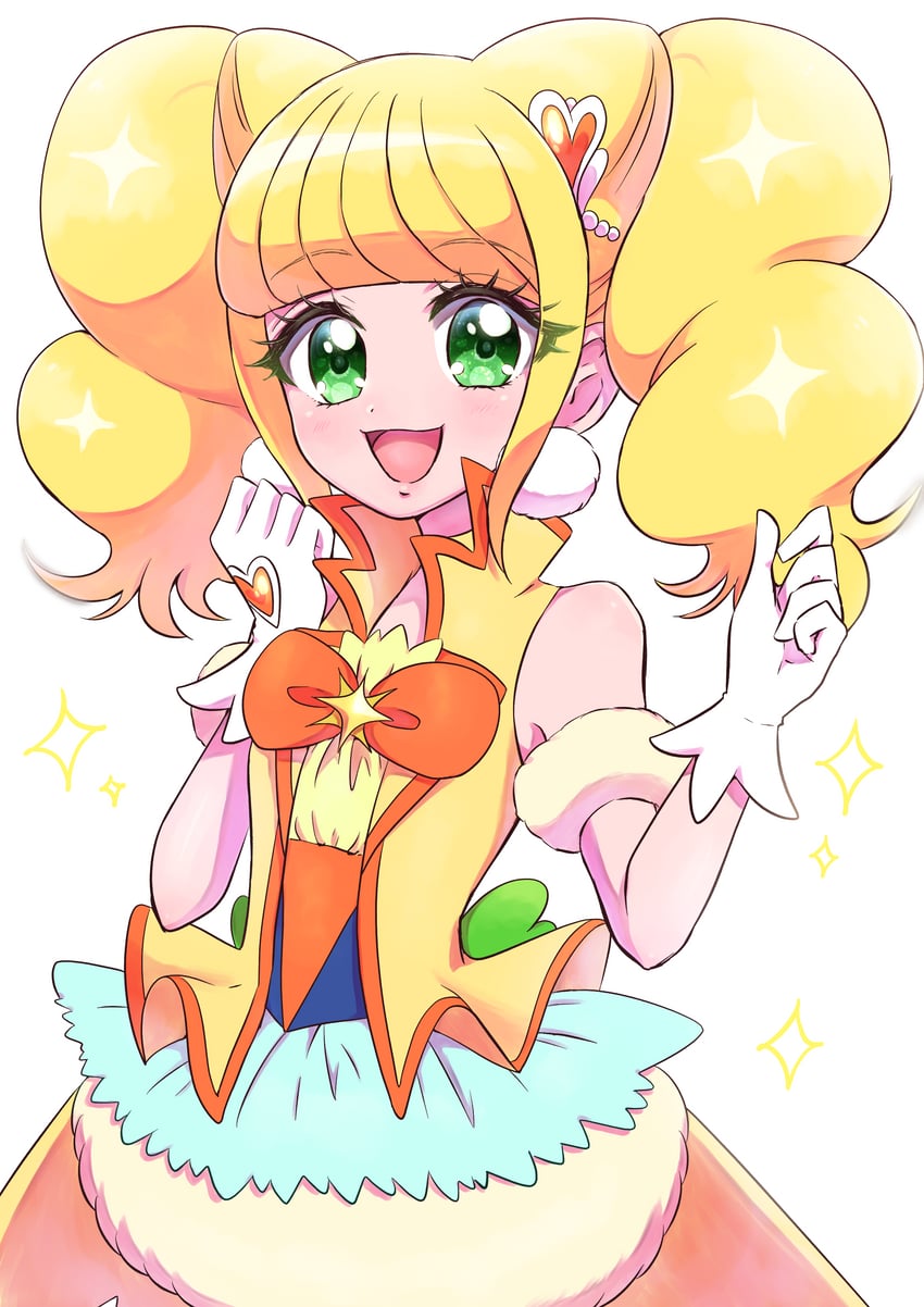 hiramitsu hinata and cure sparkle (precure and 1 more) drawn by rii_(rii0_02)