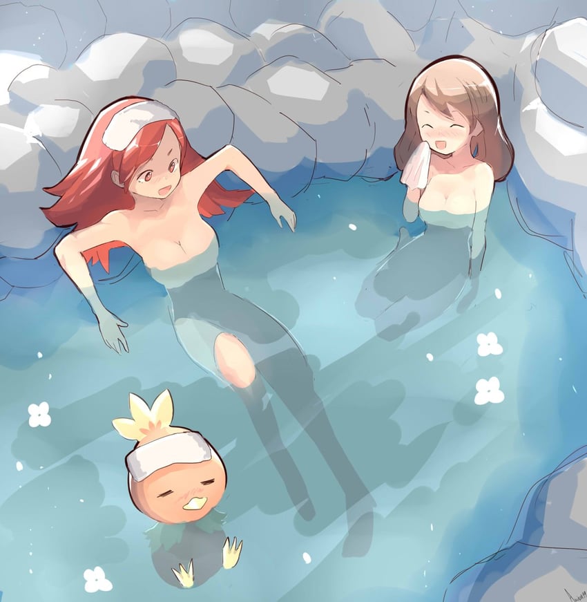 may, torchic, and flannery (pokemon and 1 more) drawn by akisas99