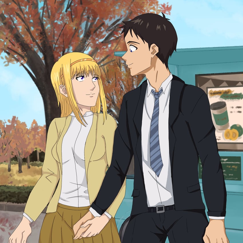 ikari shinji and ymir fritz (neon genesis evangelion and 3 more) drawn by shiso_ymir