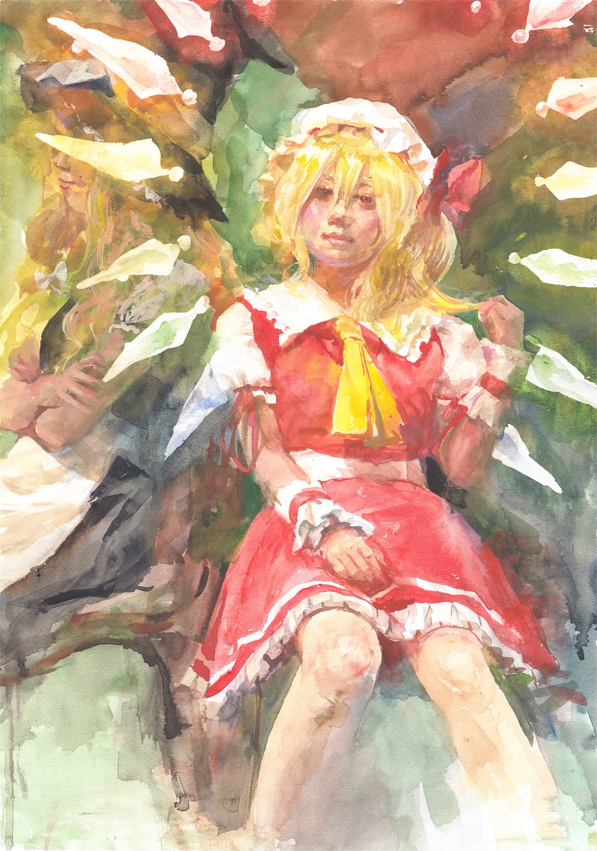 kirisame marisa and flandre scarlet (touhou) drawn by misawa_hiroshi