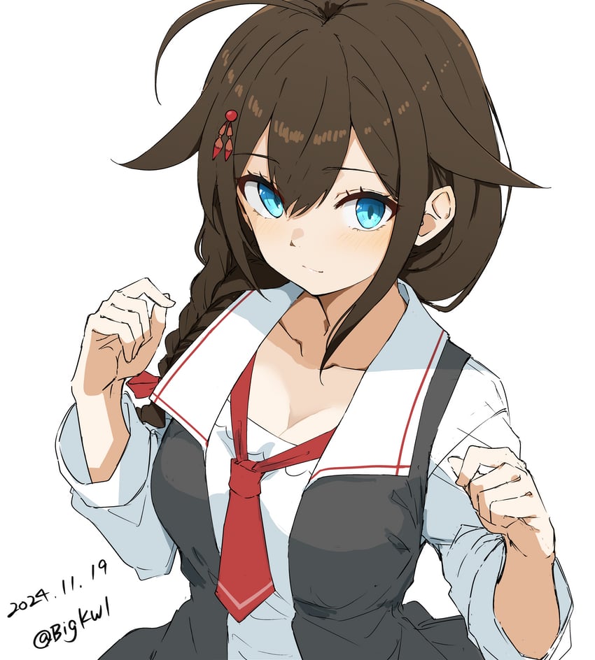 shigure and shigure kai san (kantai collection) drawn by bigkwl