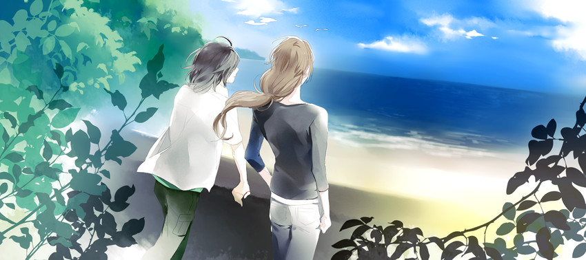 minashiro soushi and makabe kazuki (soukyuu no fafner) drawn by shukufuku_(plus_hue)