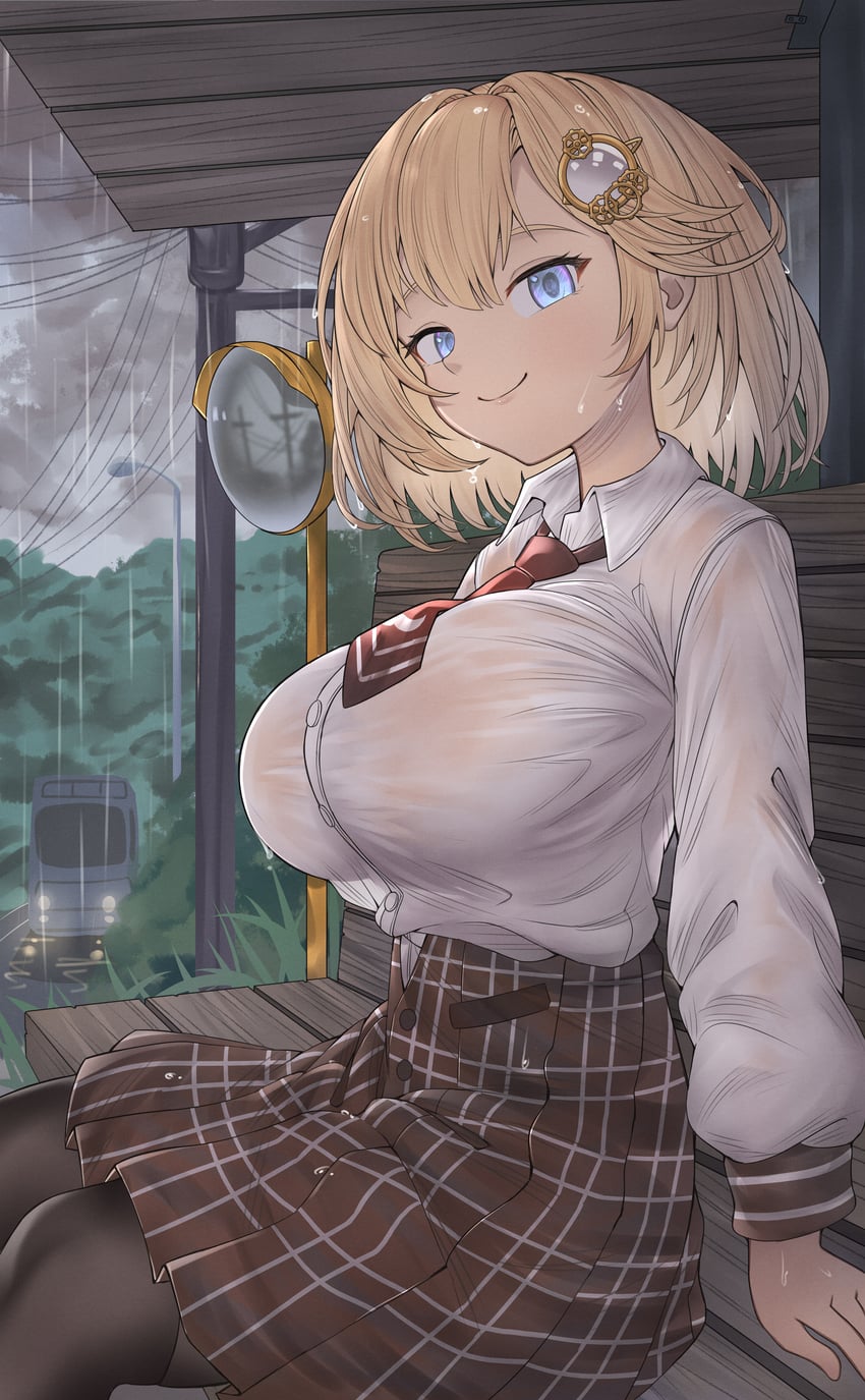 watson amelia (hololive and 1 more) drawn by honkivampy
