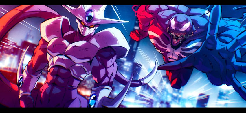 venom and cooler (dragon ball and 3 more) drawn by hoodedmask