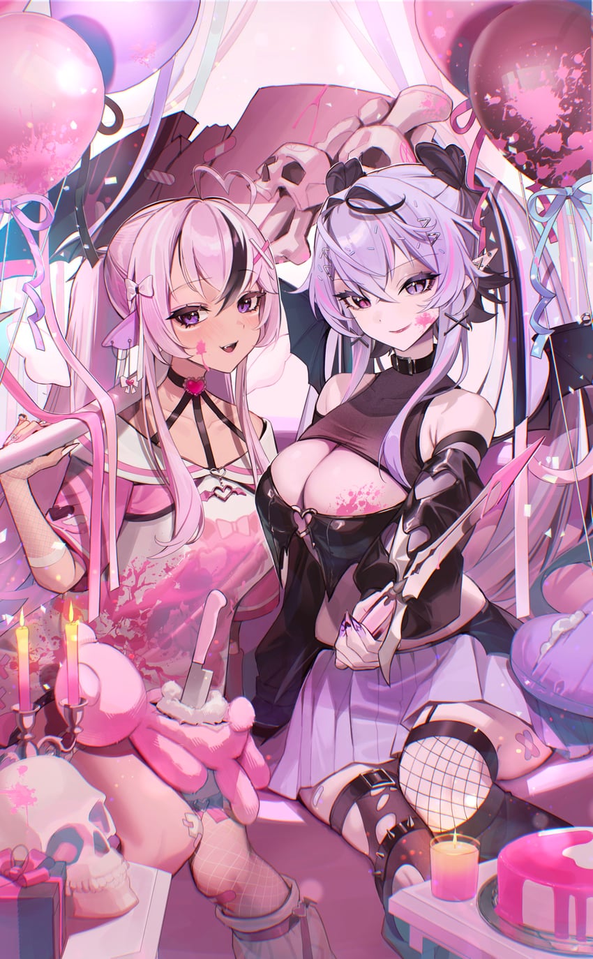 sprinkle hershy and mirukugatsu (indie virtual youtuber) drawn by nomu_(29_nom)