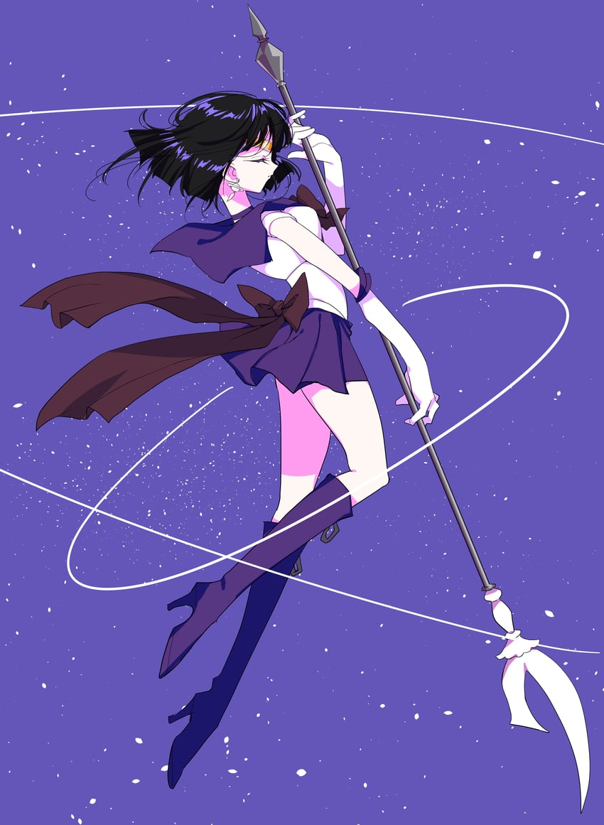 tomoe hotaru and sailor saturn (bishoujo senshi sailor moon) drawn by pochi_(askas_is_god)