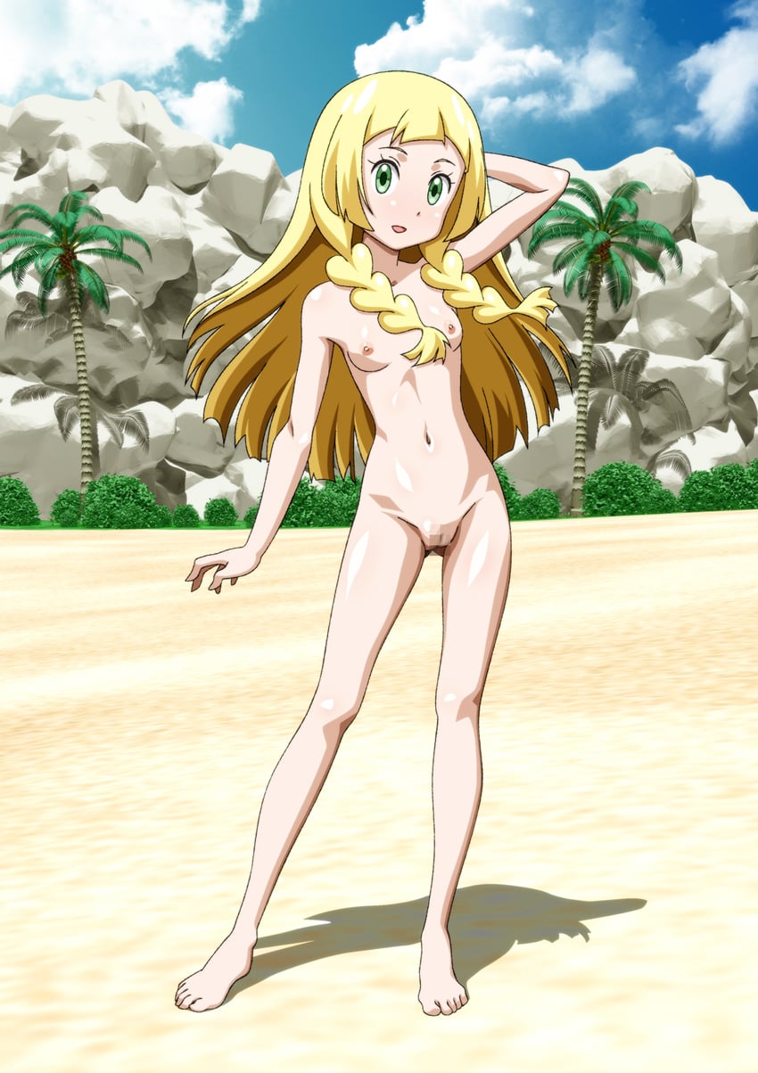 lillie (pokemon and 1 more) drawn by carinae