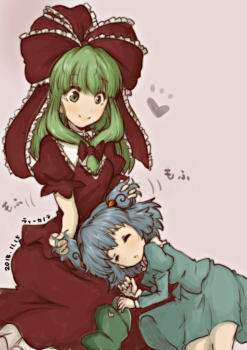 kawashiro nitori and kagiyama hina (touhou) drawn by tikano