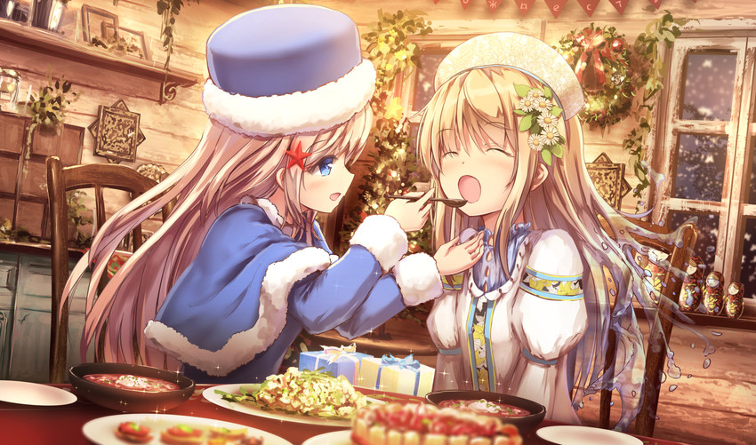 snegurochka and rusalka (original and 1 more) drawn by missile228