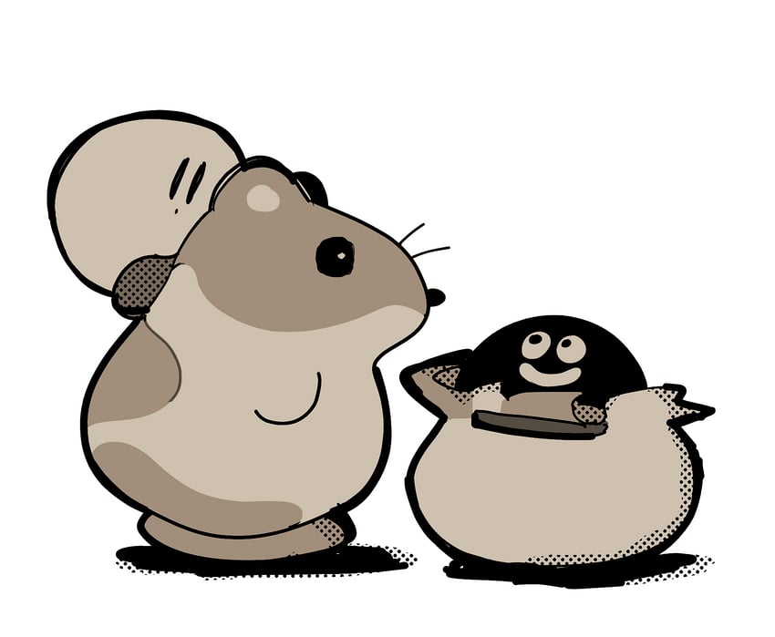 kirby, gooey, and rick (kirby and 1 more) drawn by kkk_bg000