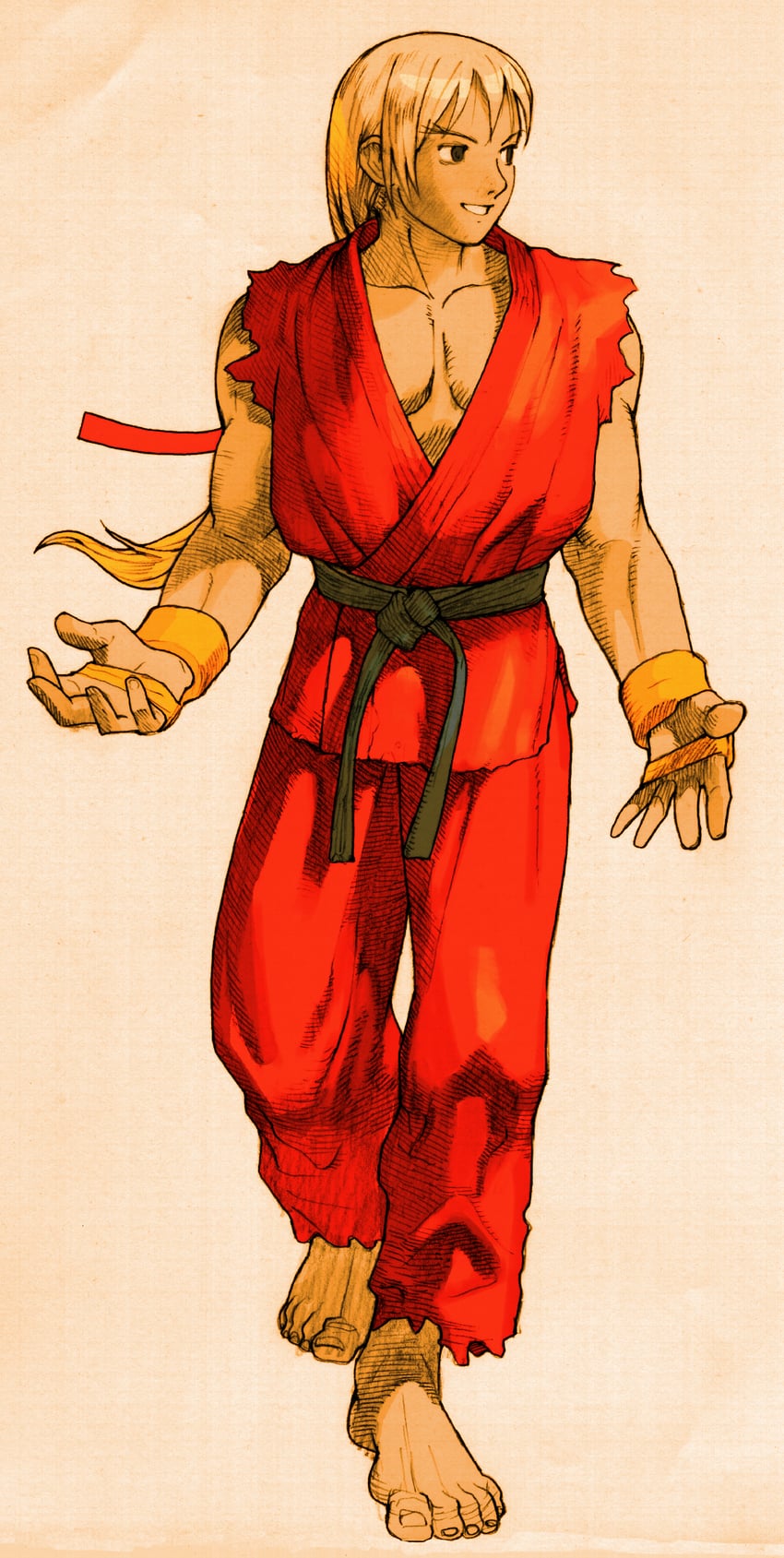 ken masters (street fighter and 4 more) drawn by bengus