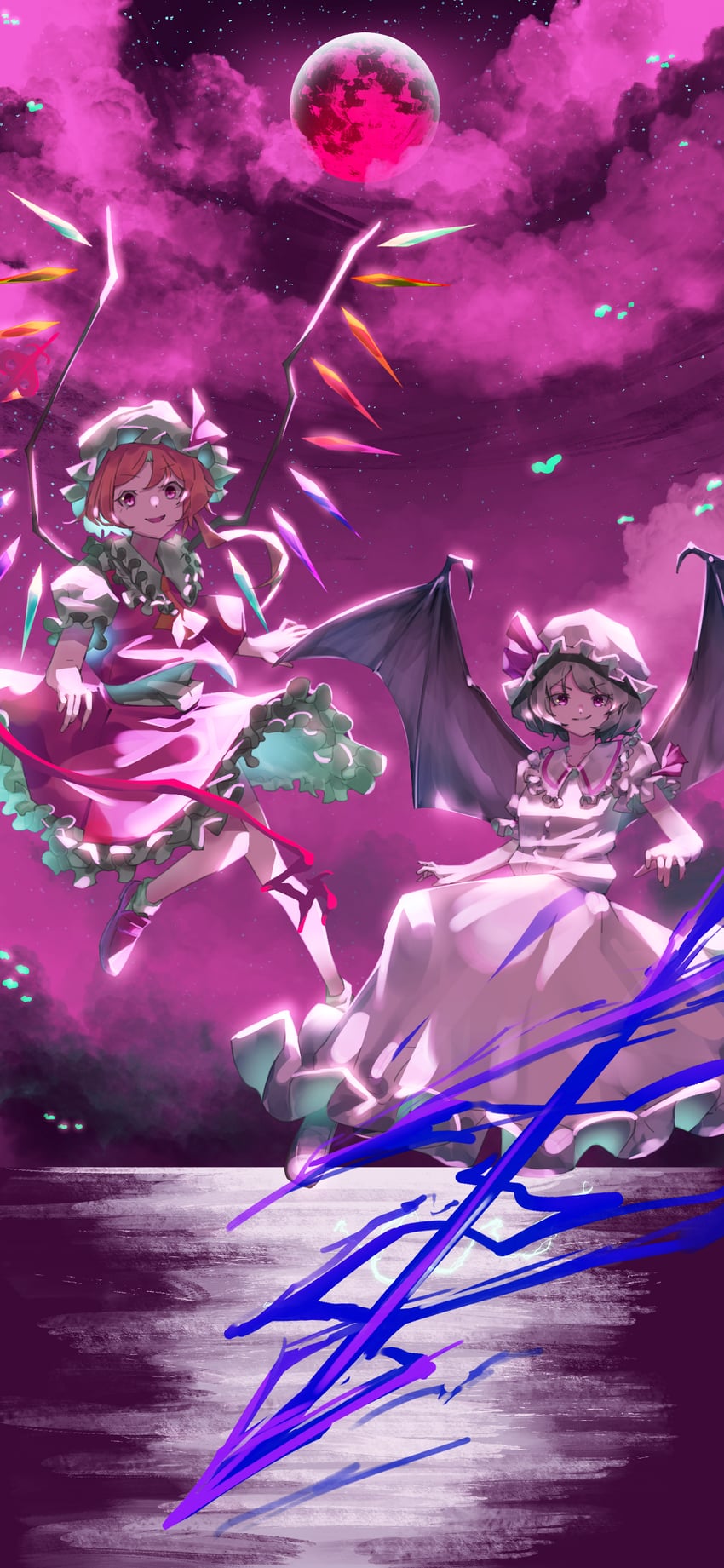 remilia scarlet and flandre scarlet (touhou) drawn by dauchimk_1
