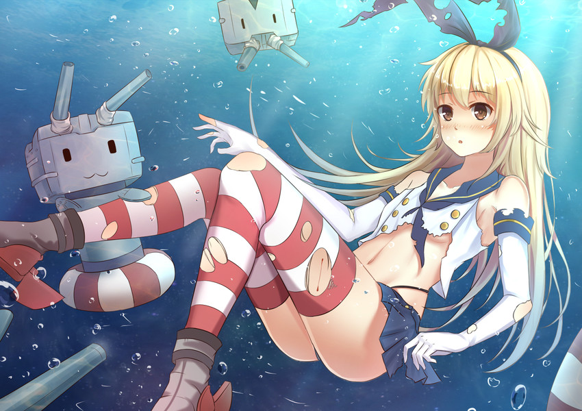 shimakaze and rensouhou-chan (kantai collection) drawn by reki_(lichk)
