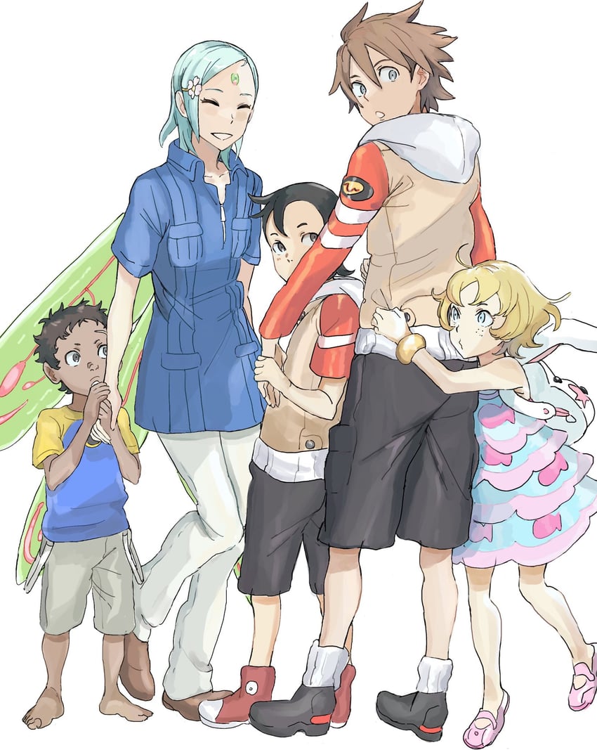 eureka, renton thurston, maeter, linck, and maurice (eureka seven) drawn by rueisi_(namezari)