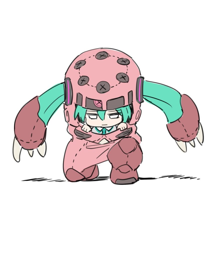 hatsune miku, z'gok, and z'gok char custom (vocaloid and 2 more) drawn by suzutsuki_kurara