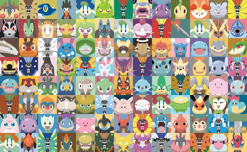 lucario, sylveon, kirlia, lopunny, flareon, and 75 more (pokemon) drawn by shawn_flowers