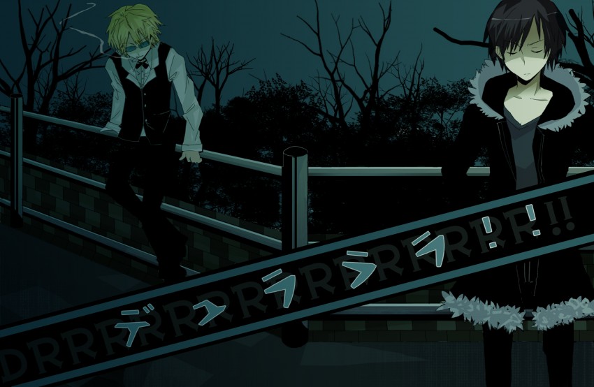 orihara izaya and heiwajima shizuo (durarara!!) drawn by syoxxxx