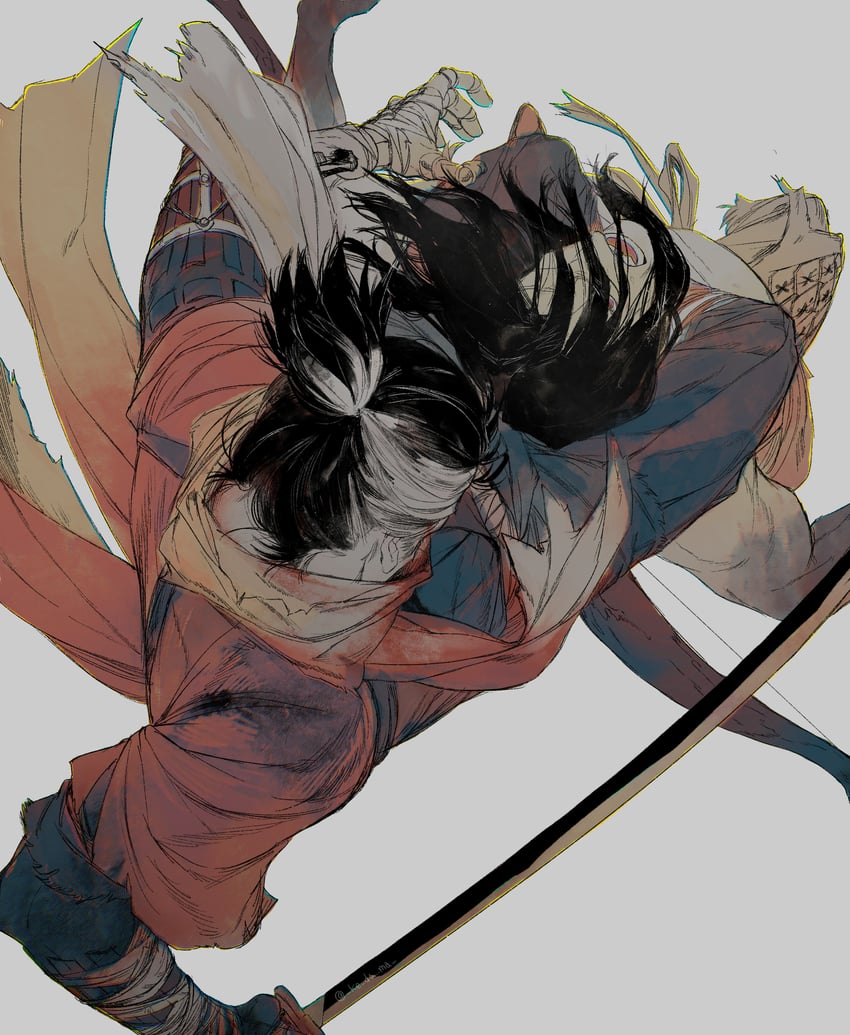 sekiro and ashina genichirou (sekiro: shadows die twice) drawn by piyomotsu