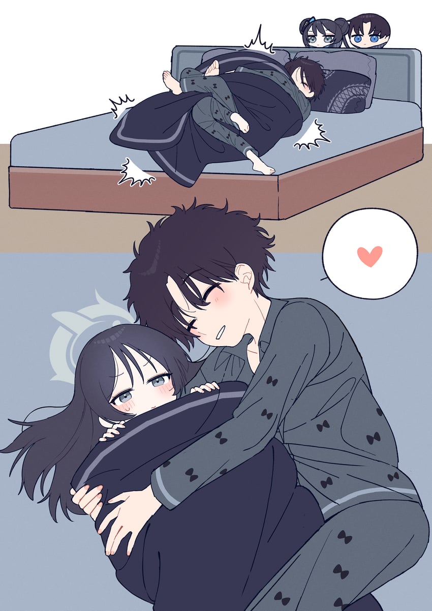 sensei and kisaki (blue archive) drawn by je_o_mo