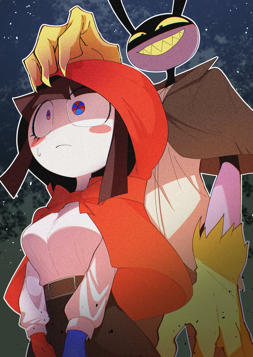 little red riding hood, pomni, big bad wolf, and jax (little red riding hood and 1 more) drawn by matatabi_tukikage