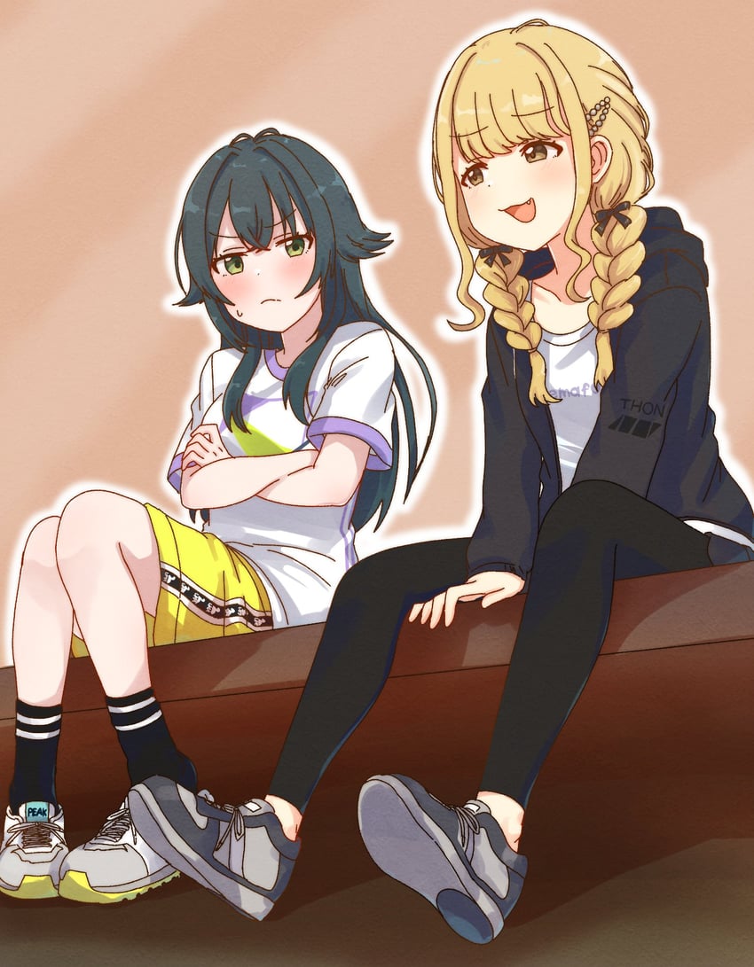 fujita kotone and tsukimura temari (idolmaster and 1 more) drawn by hutaba