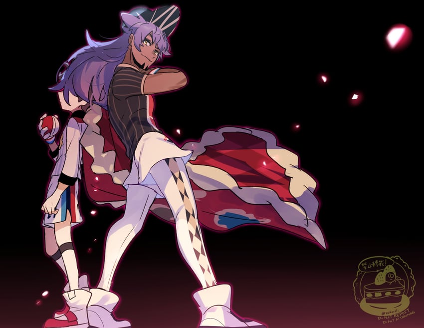 leon and victor (pokemon and 1 more) drawn by suikaels