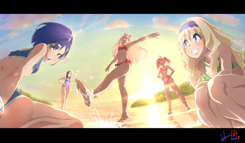 zero two, ichigo, kokoro, miku, and ikuno (darling in the franxx) drawn by hori_shin